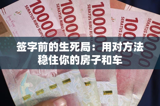北京签字前的生死局：用对方法稳住你的房子和车