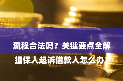 北京

担保人起诉借款人怎么办？流程合法吗？关键要点全解析