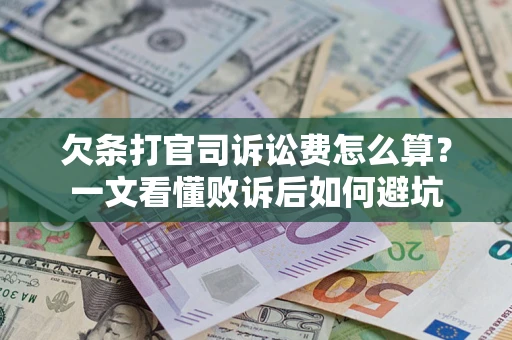 北京欠条打官司诉讼费怎么算？一文看懂败诉后如何避坑